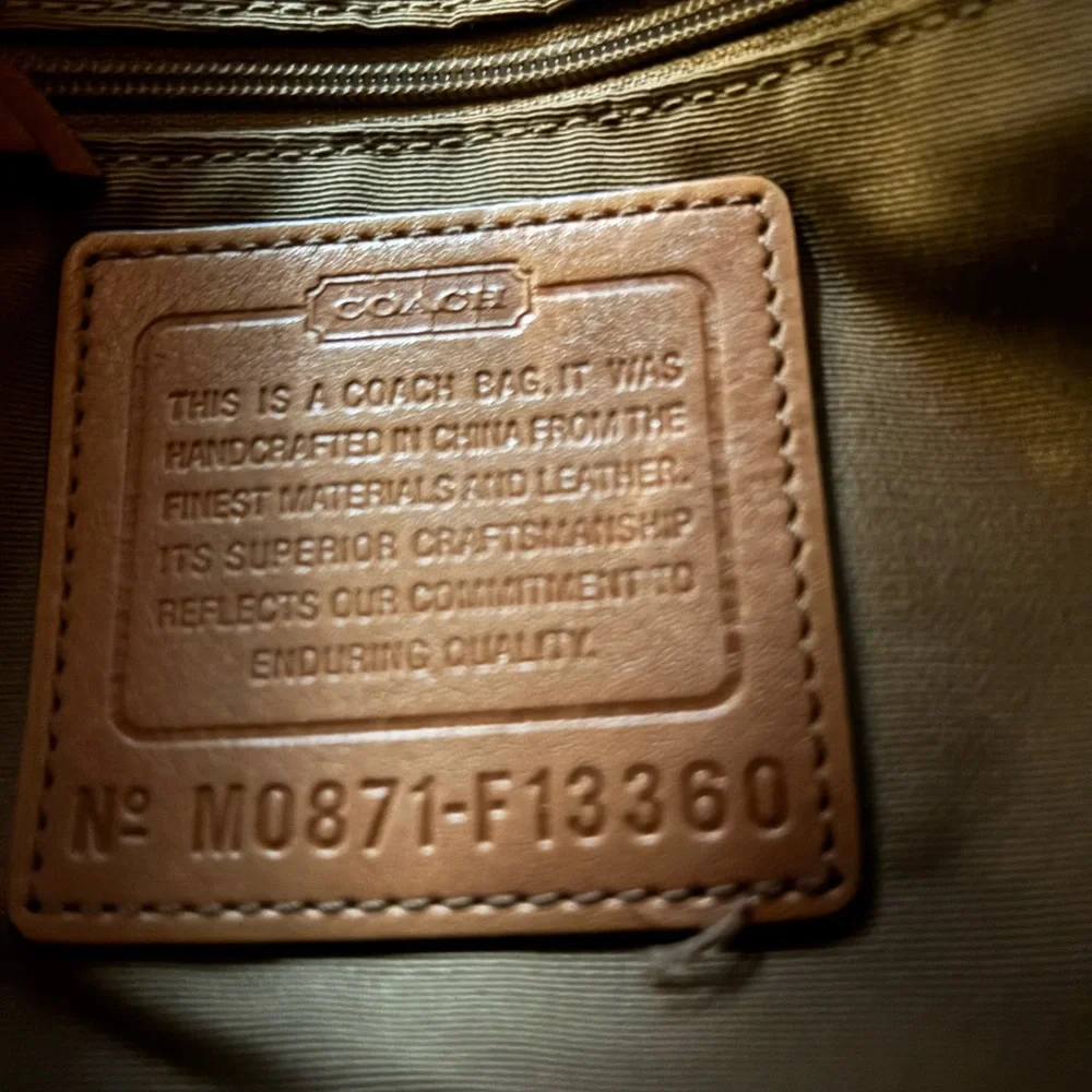 Coach Signature Canvas and Leather Crossbody Bag in Tan - Picture 9 of 10